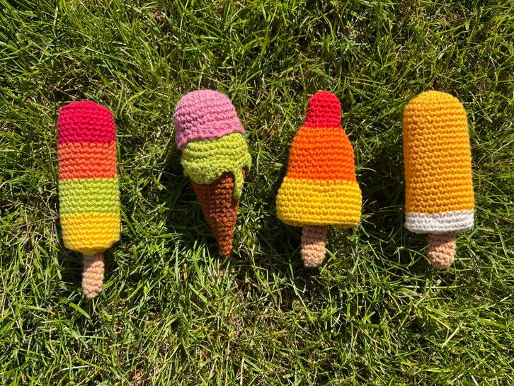 Gehaakte IJsjes Set - 4 Stuks, Kinderen en Baby's, Speelgoed | Speelkeukens, Nieuw, Ophalen of Verzenden