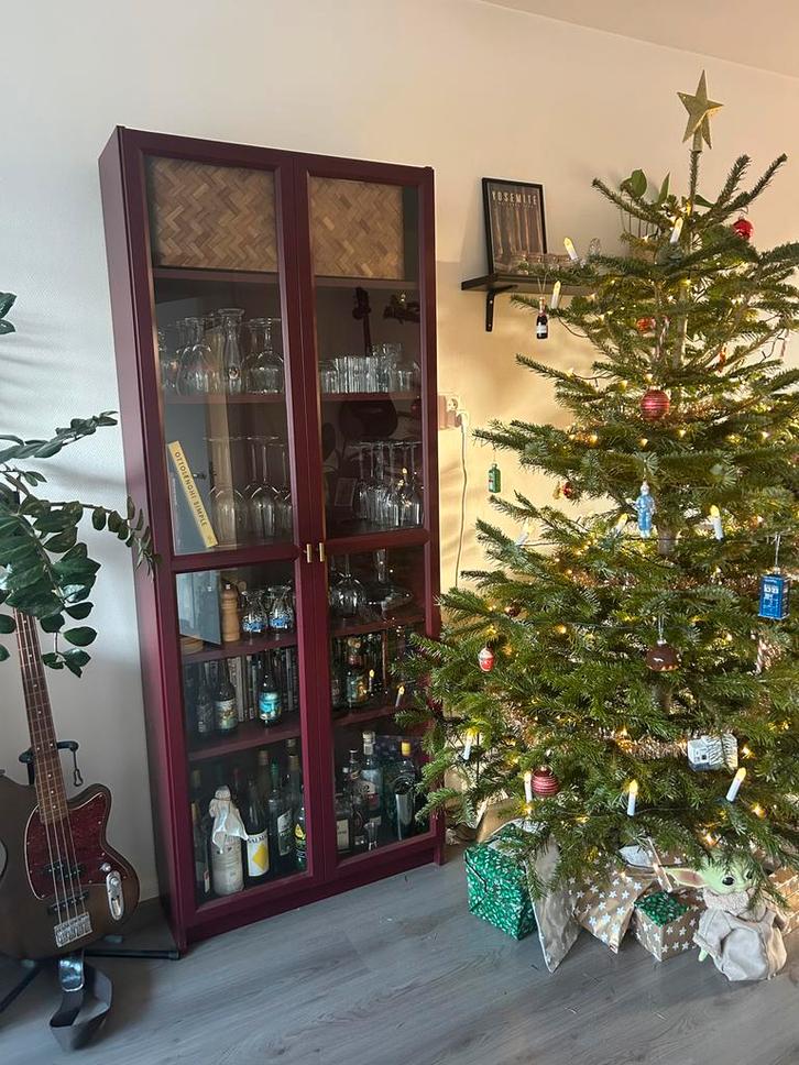 Limited Edition Bordeauxrode Billy Boekenkast, Huis en Inrichting, Kasten | Boekenkasten, Zo goed als nieuw, 50 tot 100 cm, 200 cm of meer