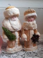 Prachtige brocante set wattenpopjes kerst, Antiek en Kunst, Curiosa en Brocante, Ophalen of Verzenden