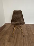 Eetkamerstoelen, 4 stuks, velvet taupe, Huis en Inrichting, Stoelen, Ophalen, Overige materialen, Overige kleuren, Vier