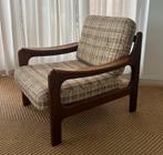 Prachtige vintage Deens design fauteuil, Huis en Inrichting, Fauteuils, Hout, Mid century, vintage, Deens design,, 75 tot 100 cm