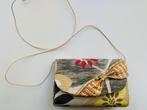 Schattig tasje van riet, Sieraden, Tassen en Uiterlijk, Tassen | Damestassen, Ophalen of Verzenden, Nieuw, Beige, Avondtasje