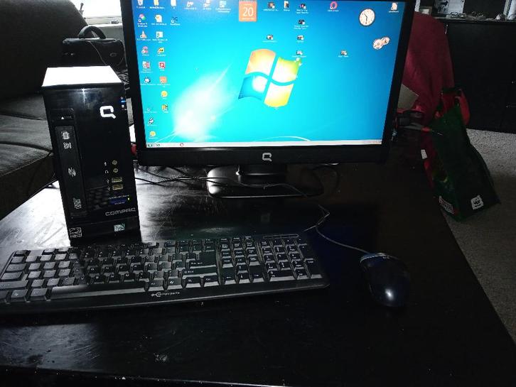 Voor de computer beginner:   complete Compaq PC computerset, Computers en Software, Desktop Pc's, Gebruikt, Onbekend, HDD, Met monitor
