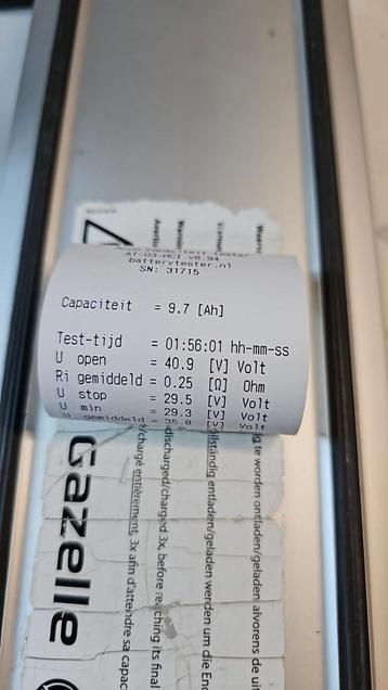 Gazelle innergy accu met testrapport beschikbaar voor biedingen