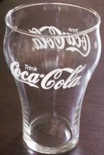 Duits Coca Cola contour glas witte opdruk 0,3L koffeinhaltig, Nieuw, Frisdrankglas, Ophalen of Verzenden