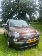 Fiat 500 TwinAir Turbo 85pk, slechts 58K KM, by Diesel LE, Auto's, Fiat, Voorwielaandrijving, Zwart, Bruin, Leder en Stof