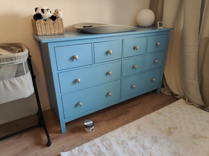 Flexa fontein zijdeglans 0,5l blauwe kleur verf, Kinderen en Baby's, Kinderkamer | Commodes en Kasten, Nieuw, 90 tot 105 cm, 100 cm of meer