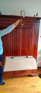 Hanglamp beige in hoogte verstelbaar., Ophalen, Minder dan 50 cm