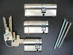 3 gelijksluitende cylindersloten SKG**, Ophalen of Verzenden, Gebruikt, Rvs, Slot