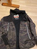 Superdry jas met kapotte zak, Maat 52/54 (L), Zwart, Ophalen of Verzenden, Gedragen