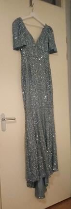Gala-/avondjurk, ijsblauw, pailletten, mt S, Kleding | Dames, Galajurk, Blauw, Ophalen of Verzenden, Maat 36 (S)