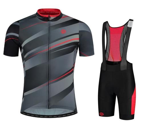 Fietskledingset Rogelli Buzz grijs/rood Tyro  ZOMERSET 2025, Sport en Fitness, Wielrennen, Nieuw, Kleding, Verzenden
