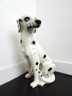 XL Groot vintage 60s keramiek Dalmatiër hond beeld majolica, Gebruikt, Dier, Ophalen