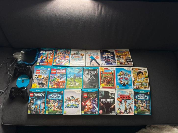 Veel Wii U/Wii spellen + 2 Pro Controllers voor Wii U, Spelcomputers en Games, Games | Nintendo Wii U, Gebruikt, Overige genres