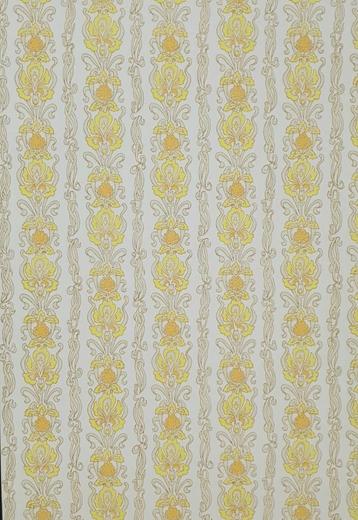 13649 Vintage retro oud barok bloemetjes behang behangpapier beschikbaar voor biedingen