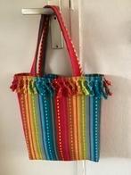 Gekleurde dames tas, Sieraden, Tassen en Uiterlijk, Tassen | Damestassen, Ophalen of Verzenden, Zo goed als nieuw, Zwart, Handtas