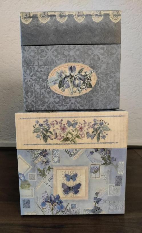 Set Bob's Boxes Design & Décor opbergdozen Blue Iris, Huis en Inrichting, Woonaccessoires | Overige, Nieuw, Ophalen of Verzenden