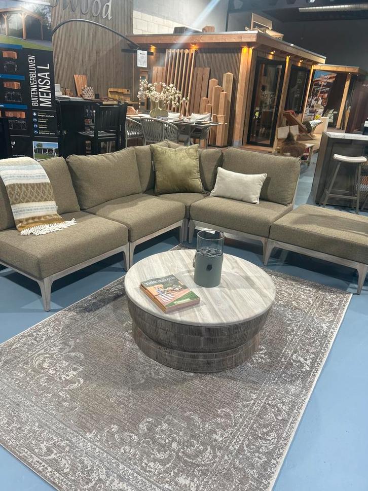 Max & Luuk Tyler Hoekbank - Showroommodel, Tuin en Terras, Tuinsets en Loungesets, Zo goed als nieuw, Teakhout, 5 zitplaatsen