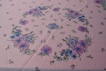 Groot rond retro vintage tafelkleed - Funky bloemdessin beschikbaar voor biedingen