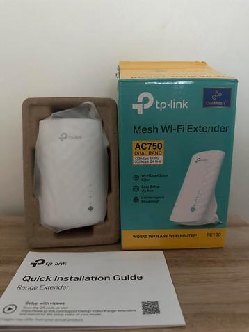2 x Tp-link Wifi extenderAc750, in verpakking en ongebruikt. beschikbaar voor biedingen