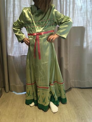 Groene Anna jurk uit Frozen 2 maat 134/140