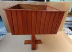 Vintage houten plantenbak op voet -  zonder folie., Ophalen, Gebruikt