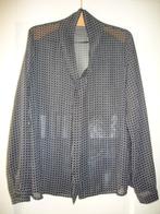 Blouse, NIEUW, zwart - wit, met sjaalkraag, Hema, maat L, Zwart, Maat 42/44 (L), Nieuw, Ophalen of Verzenden