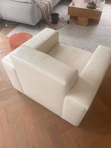 Wit Leren fauteuil