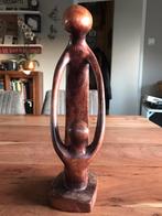 Houtsnijwerk uit 1 stuk Kenia / Afrika - ouder met kind, Ophalen of Verzenden, Zo goed als nieuw