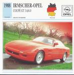 Ma78 autokaart irmscher - opel coupe gt ( 1988 ), Verzamelen, Ophalen of Verzenden, Zo goed als nieuw, Auto's