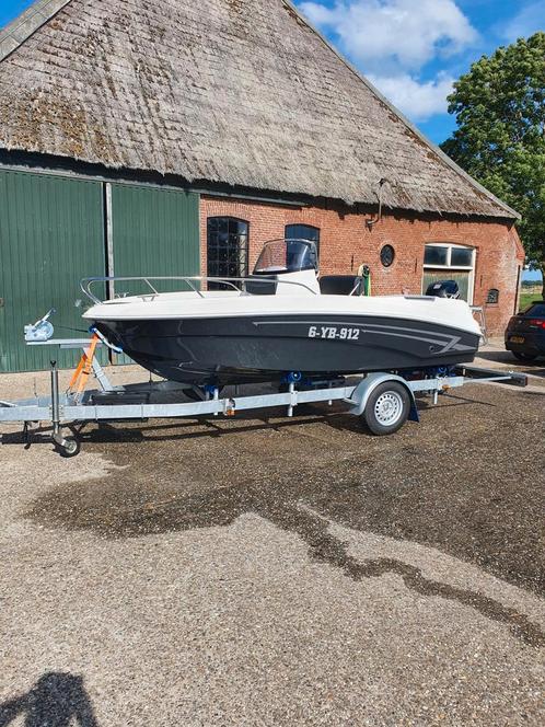 Prins open 475, Watersport en Boten, Vis- en Consoleboten, 3 tot 6 meter, Benzine, Buitenboordmotor, Polyester, Ophalen