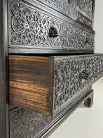 Victoriaans Kabinet handgesneden Engels antiek 19e eeuw, Ophalen, Gebruikt, 25 tot 50 cm