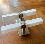 2x Moderne Badkamer lamp - Metaal & Glas, Huis en Inrichting, Lampen | Wandlampen, Ophalen of Verzenden, Zo goed als nieuw, Metaal