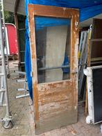 Schuurdeur hardhout, Gratis af te halen, Doe-het-zelf en Verbouw, Deuren en Horren, Ophalen, Gebruikt, 80 tot 100 cm, Buitendeur