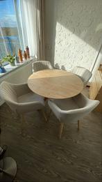 Eetkamer set rond, Huis en Inrichting, Complete eetkamers, Ophalen, Zo goed als nieuw, Modern, 4 tot 6 stoelen