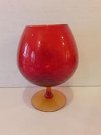 Empoli Italy - mooie rode 60 ger jaren /sixties vaas op voet, Ophalen of Verzenden