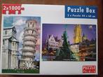PUZZEL 2 X 1000 PISA EN ANTWERPEN PUZZLE PLEASURE €5, Ophalen of Verzenden, 500 t/m 1500 stukjes, Zo goed als nieuw, Legpuzzel