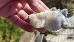 Ric12 Mooie Kwarts cluster op Fluoriet Fontsante Frankrijk, Ophalen of Verzenden, Mineraal