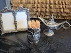 Fotolijstje houdertje uil voor prikkers klein kannetje, Antiek en Kunst, Antiek | Tin, Ophalen of Verzenden