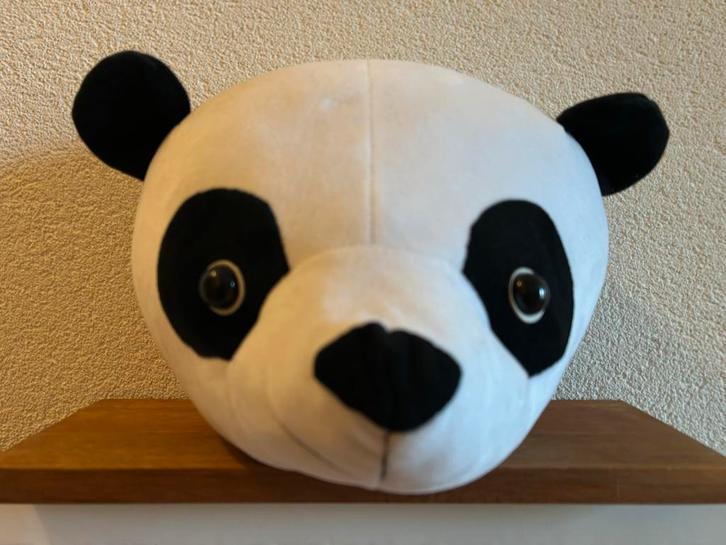 Panda Knuffel Hoofd, Kinderen en Baby's, Speelgoed | Knuffels en Pluche, Gebruikt, Beer, Ophalen of Verzenden
