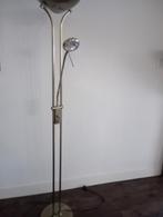 Staande lamp met leeslamp, Huis en Inrichting, Gebruikt, Ophalen of Verzenden, Metaal, Modern
