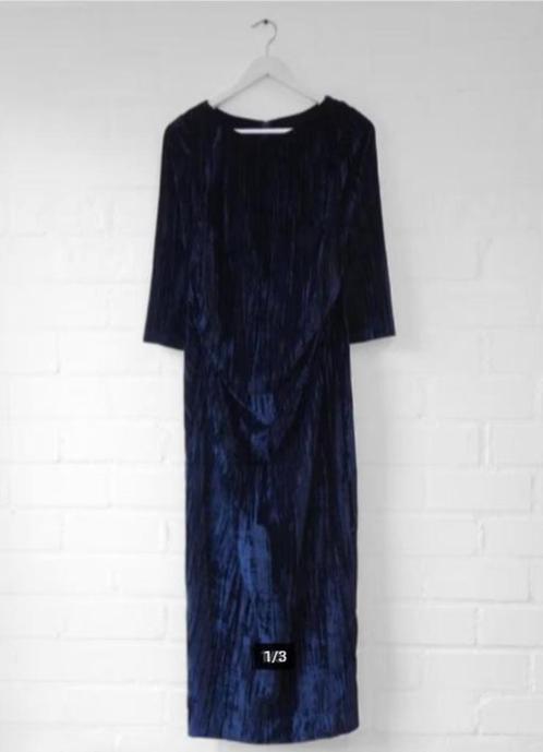Studio Anneloes - Prachtige velvet Jurk maat XS - Nieuw €139, Kleding | Dames, Jurken, Nieuw, Maat 34 (XS) of kleiner, Blauw, Onder de knie