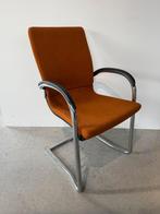 vergaderstoelen Ahrend , slede vergaderstoel oranje/bruin, Kunststof, Gebruikt, Overige kleuren, Ophalen of Verzenden