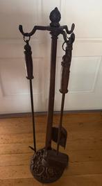 Gietijzeren haardset, Huis en Inrichting, Haarden, Ophalen of Verzenden, Zo goed als nieuw, Vrijstaande haard, Houthaard