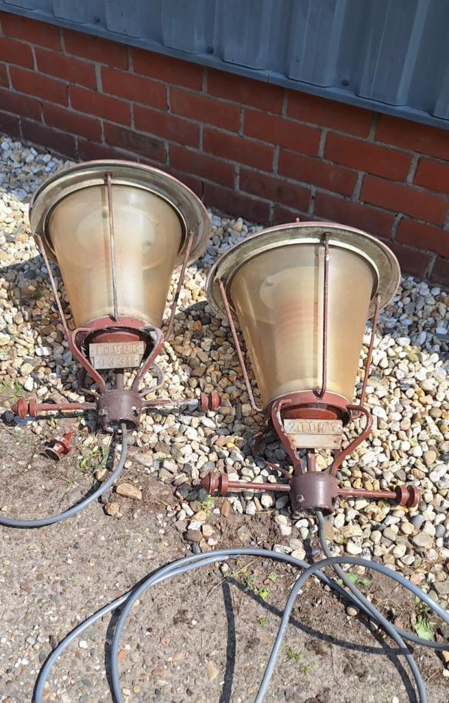 Toffe set met 2 buitenlantaarns, buitenlampen uit Amsterdam., Tuin en Terras, Buitenverlichting, Gebruikt, Overige typen, Overige materialen