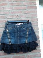 Stoere jeans rok van Nolita de Nimes, XS mooi bewerkt ruches, Maat 34 (XS) of kleiner, Blauw, Zo goed als nieuw, Verzenden