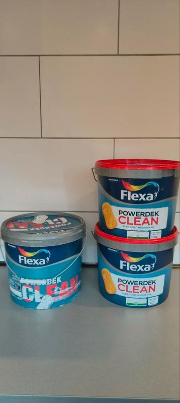 18 liter Flexa Powerdek Clean Latex Verf - 1 NIEUWE pot beschikbaar voor biedingen