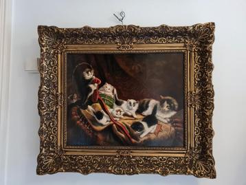 Poezen schilderij  beschikbaar voor biedingen