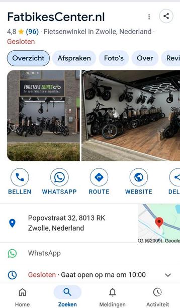 Fatbikecenter Popovstraat oplichters! Geen garantie! Fatbike beschikbaar voor biedingen