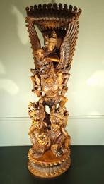Houtsnijwerk beeld uit Bali Indonesië. Vishnu en Garuda, Ophalen of Verzenden